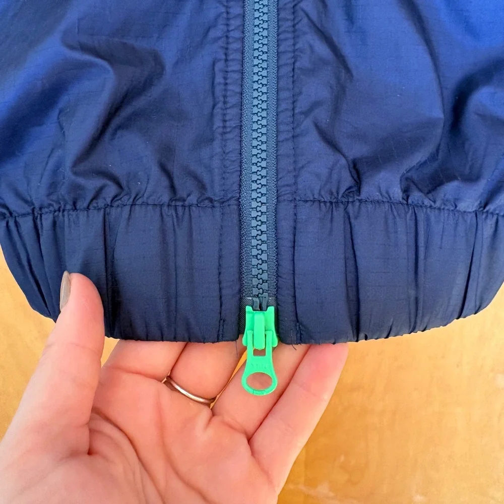 Nike Windrunner Hooded Lightweight Jacket Navy Green Womens Size L‎ 804947